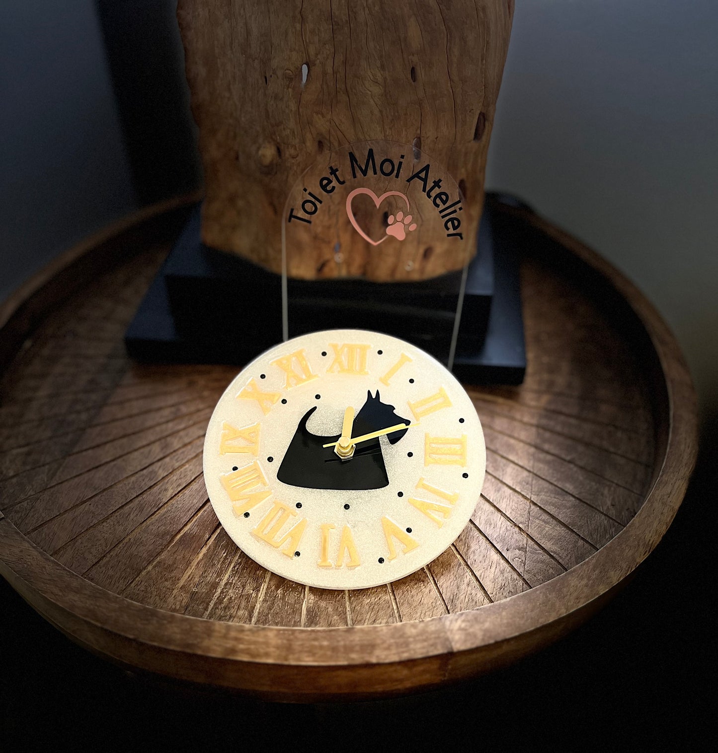 Mini Horloge avec la race de votre choix