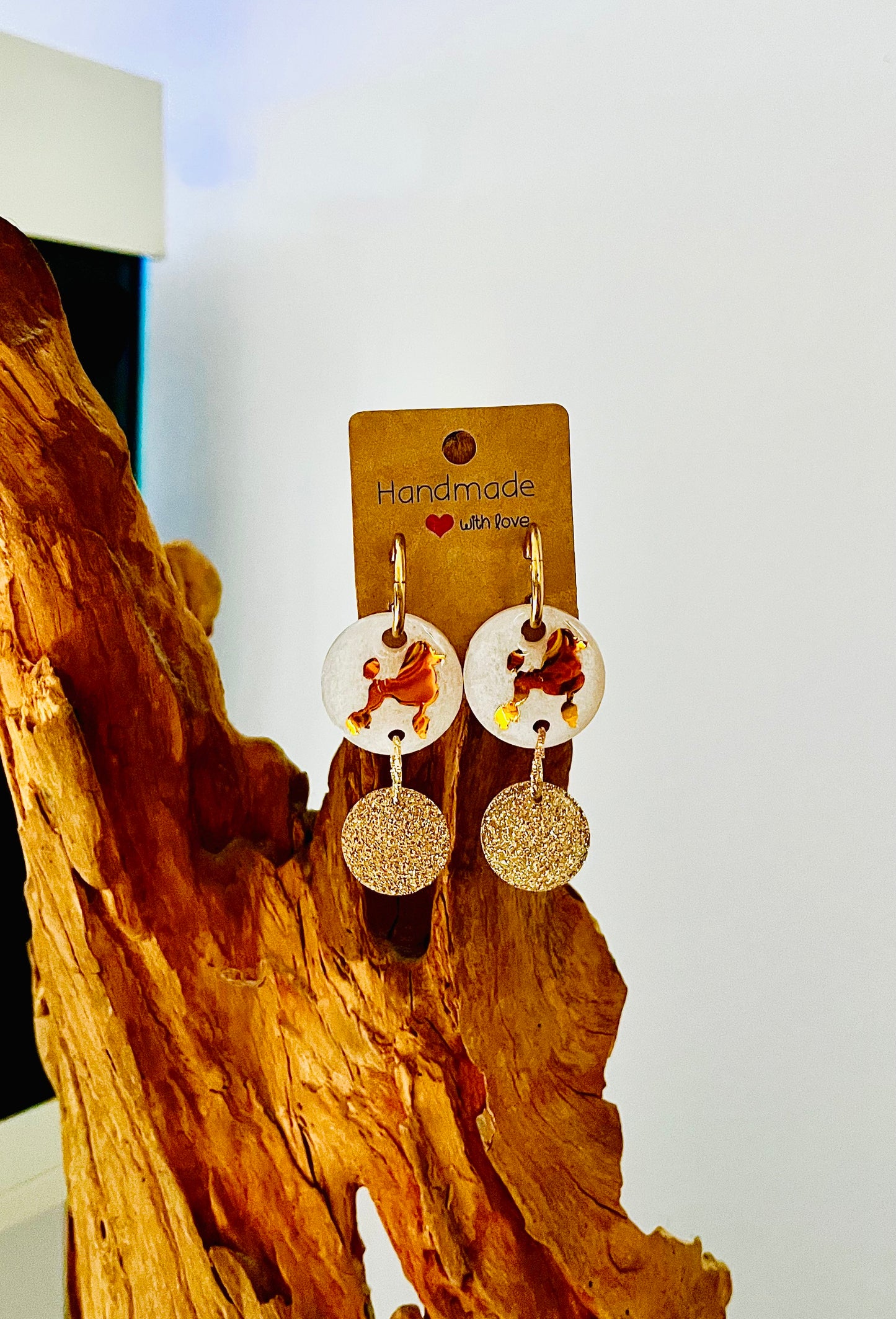 Ensemble Boucle d’oreilles et Bague pour les Amoureux du Caniche