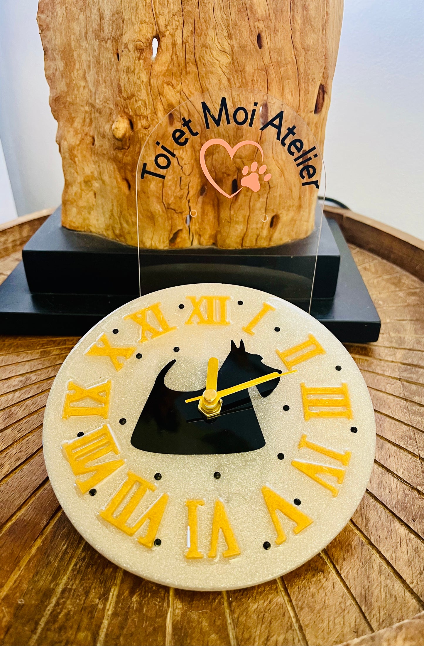 Mini Horloge avec la race de votre choix