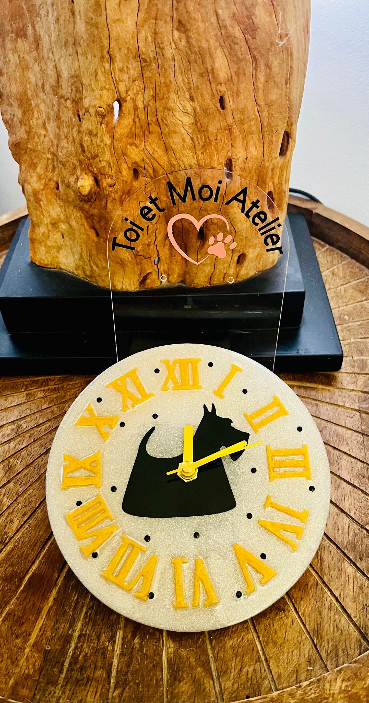 Mini Horloge avec la race de votre choix