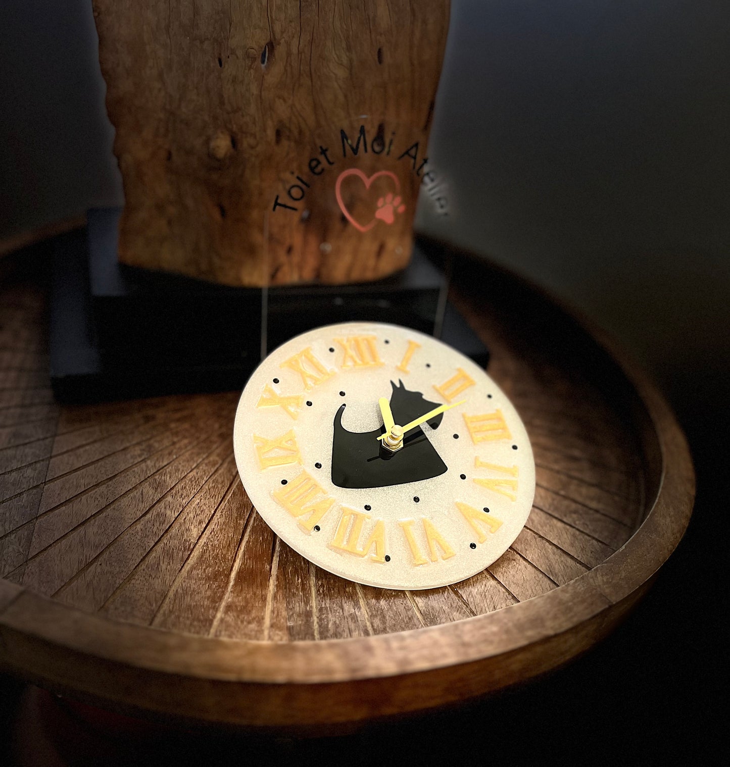 Mini Horloge avec la race de votre choix
