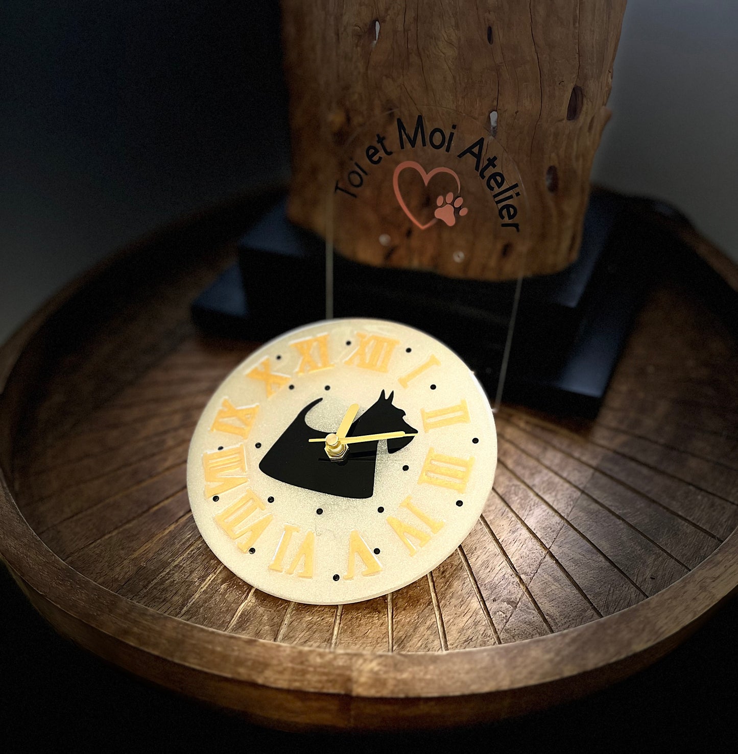 Mini Horloge avec la race de votre choix