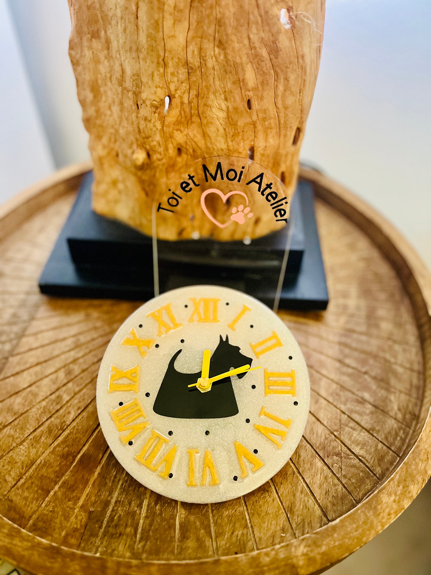Mini Horloge avec la race de votre choix