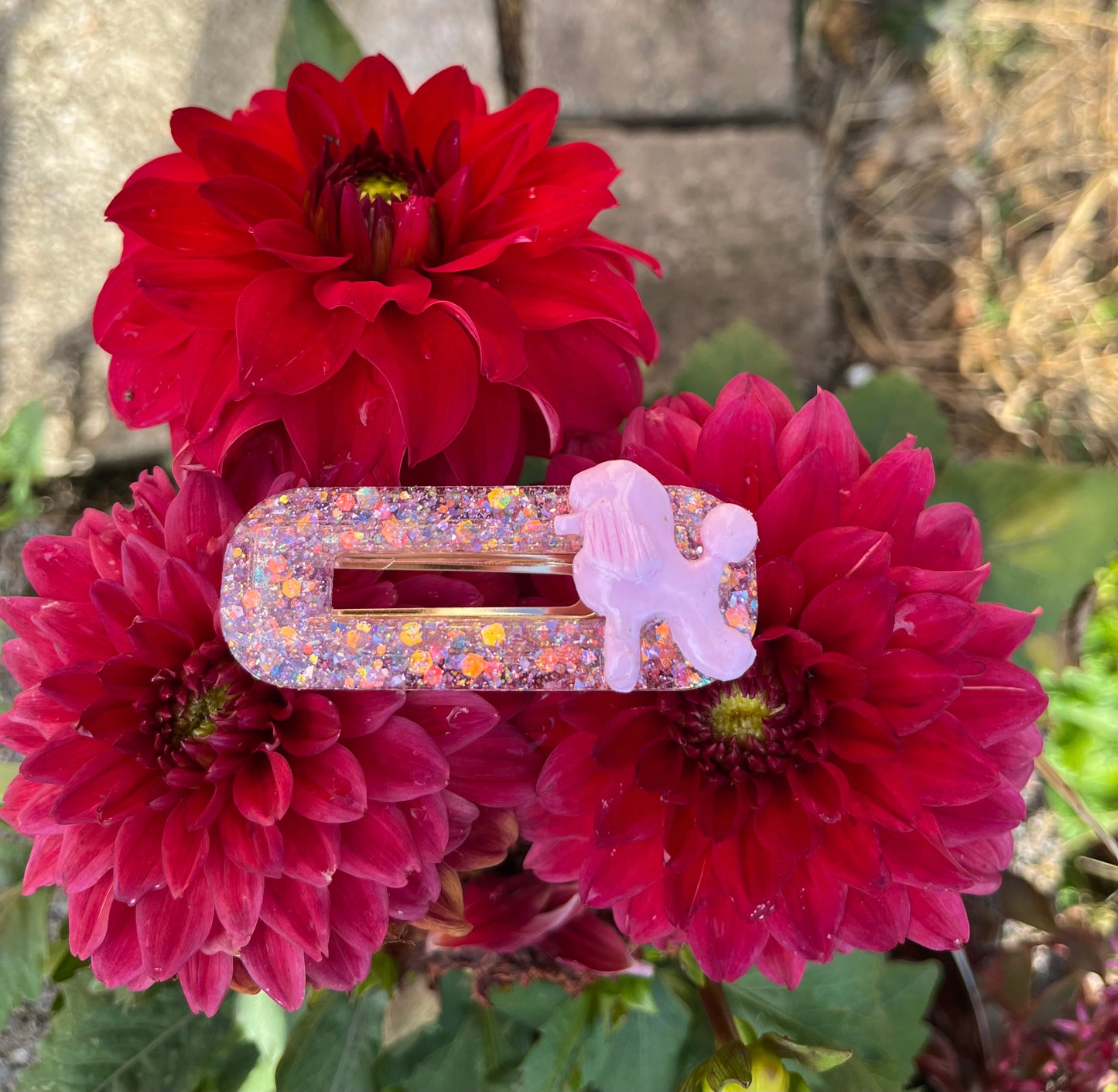 Barrette pour cheveux avec caniche