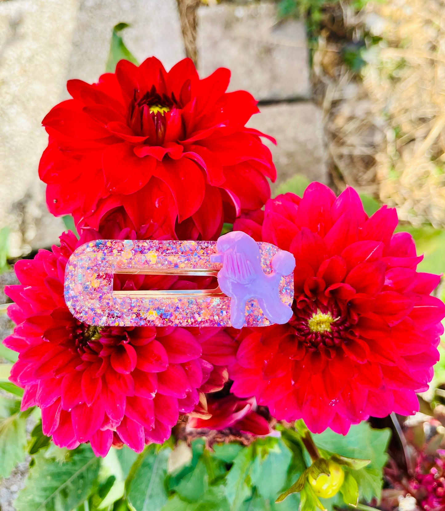 Barrette pour cheveux avec caniche