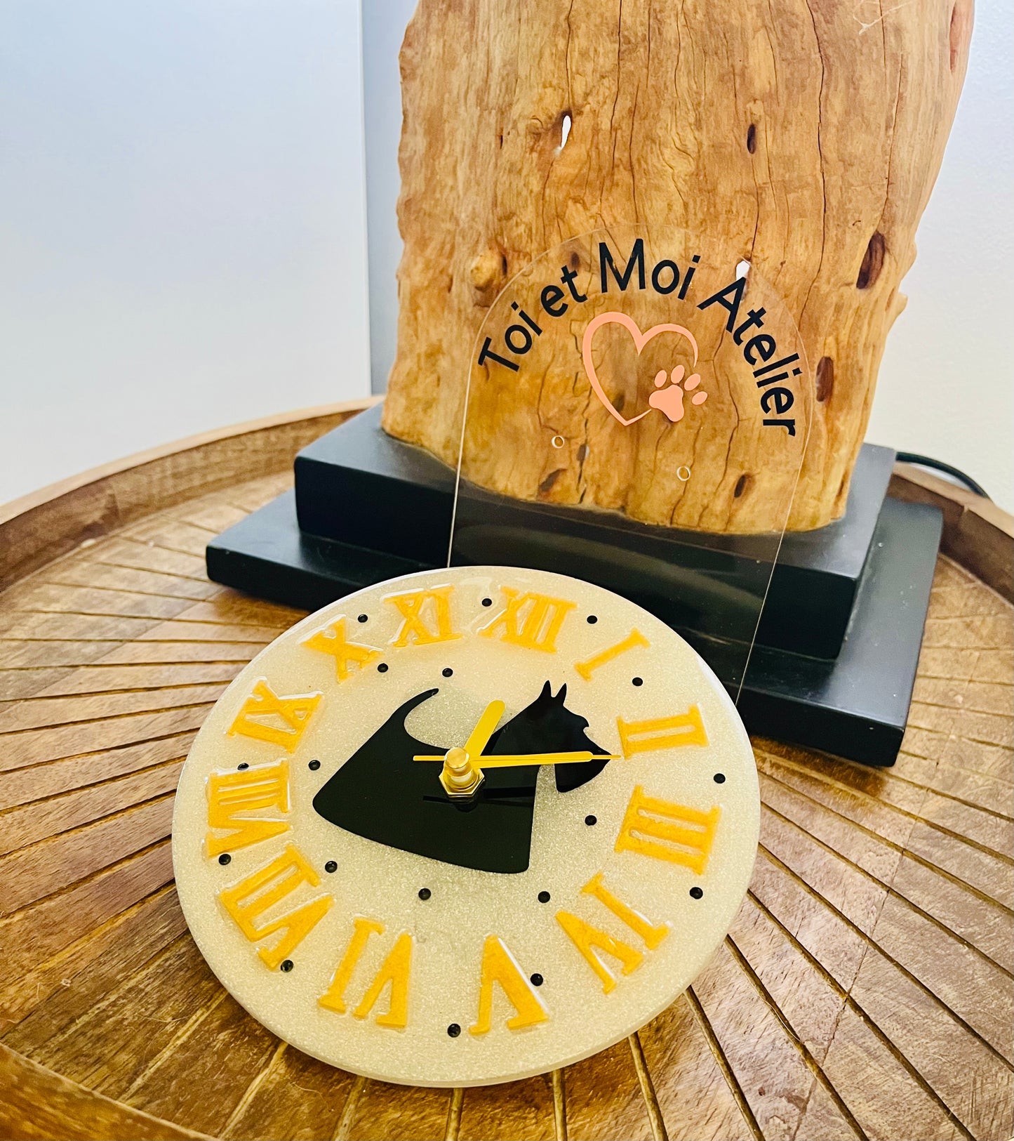 Mini Horloge avec la race de votre choix